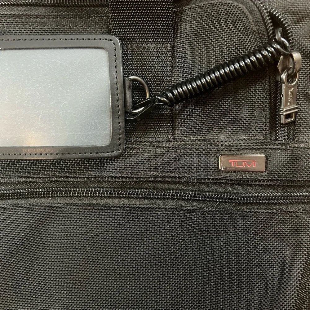 TUMI Vintage Black Messenger Bag Missing Shoulder Strap